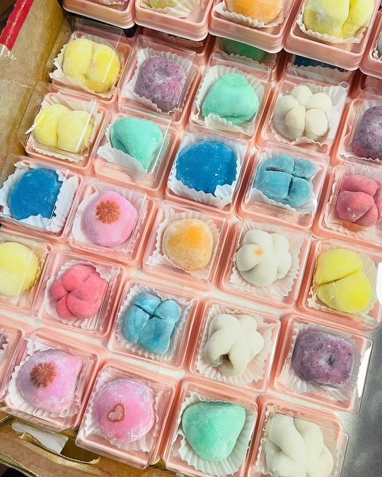 Colorful mochi assortment